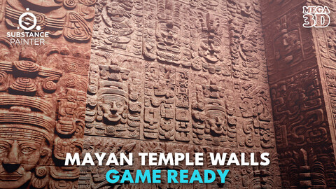 Yellow Mayan Temple Walls 230719