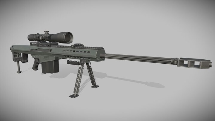 Artstation - Sniper Rifle - Barrett M82a1 