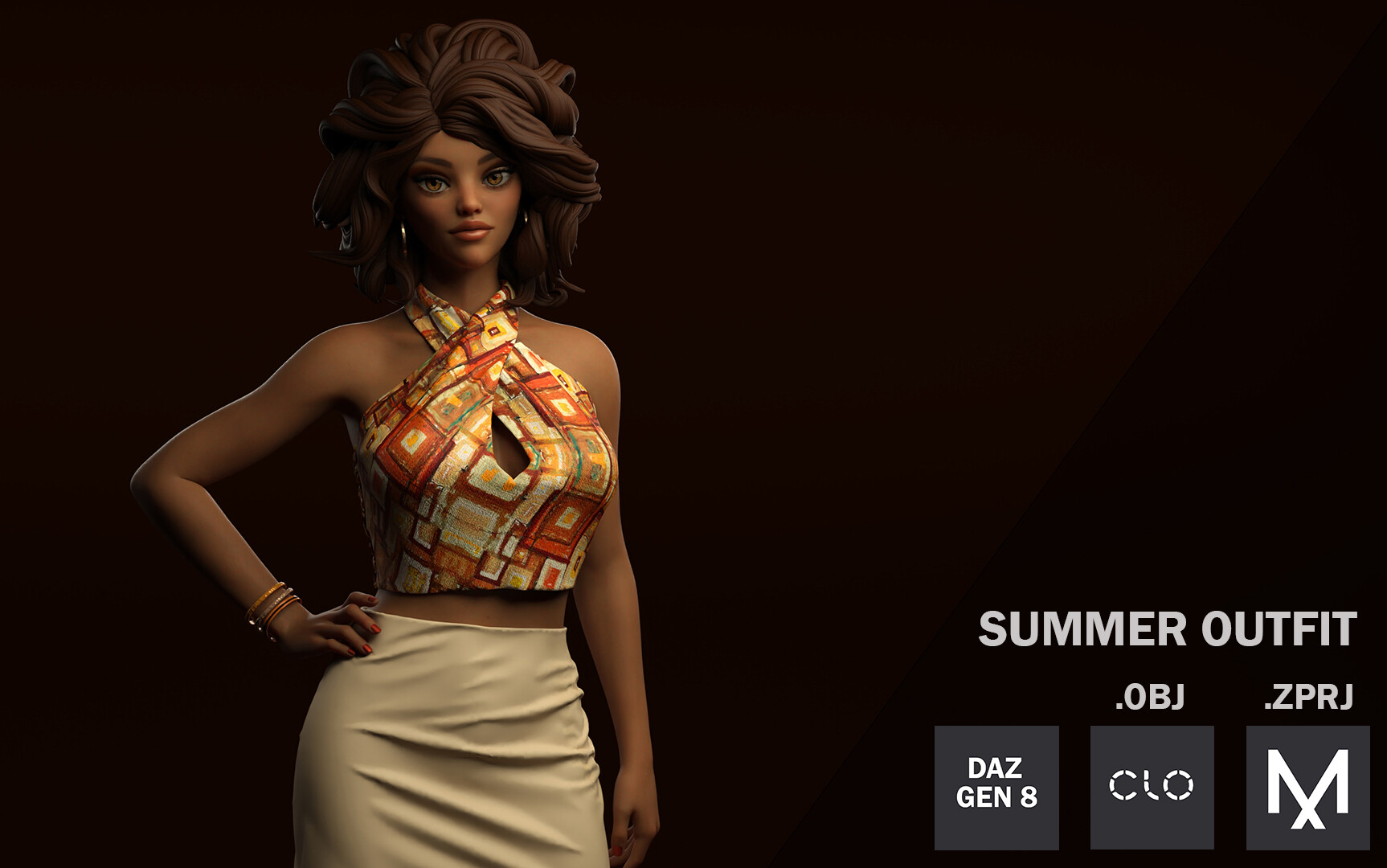 ArtStation - Summer outfit| .obj .zprj | Game Assets