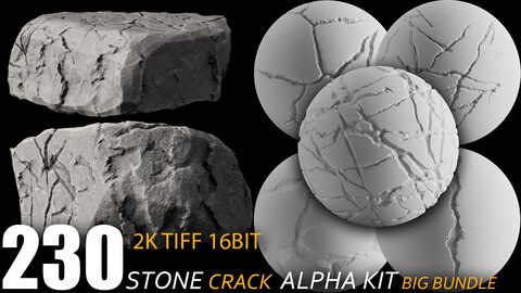 230 stone cracks alpha kit BIG BUNDLE (2k tiff 16bit)