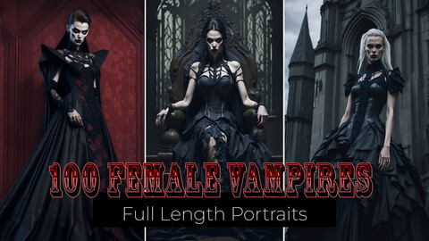 100 Female Vampires Full Length Portraits