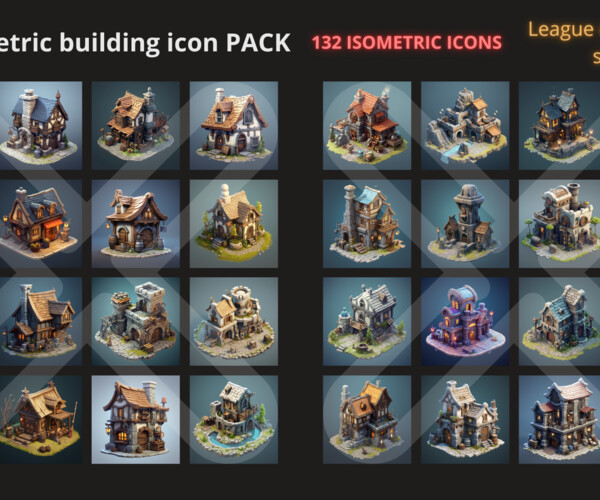 ArtStation - 2D Isometric RPG LOL styled Building Pack | Game Assets