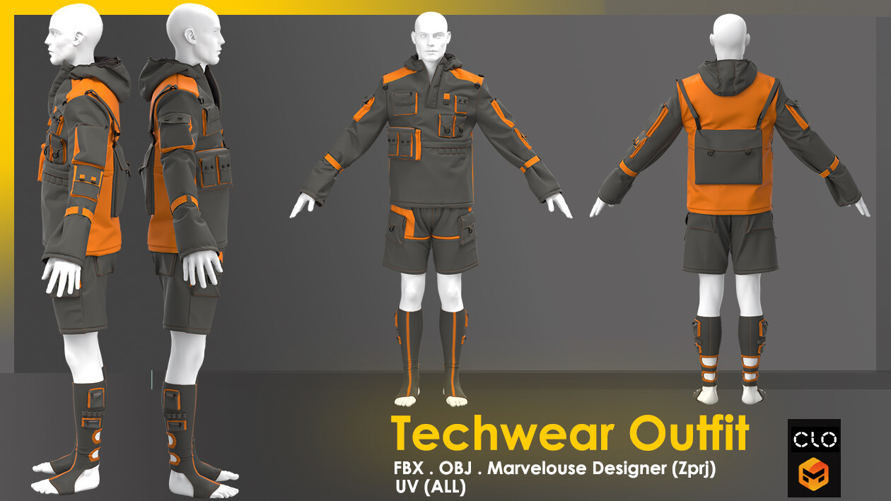 ArtStation - Techwear Outfit | Game Assets