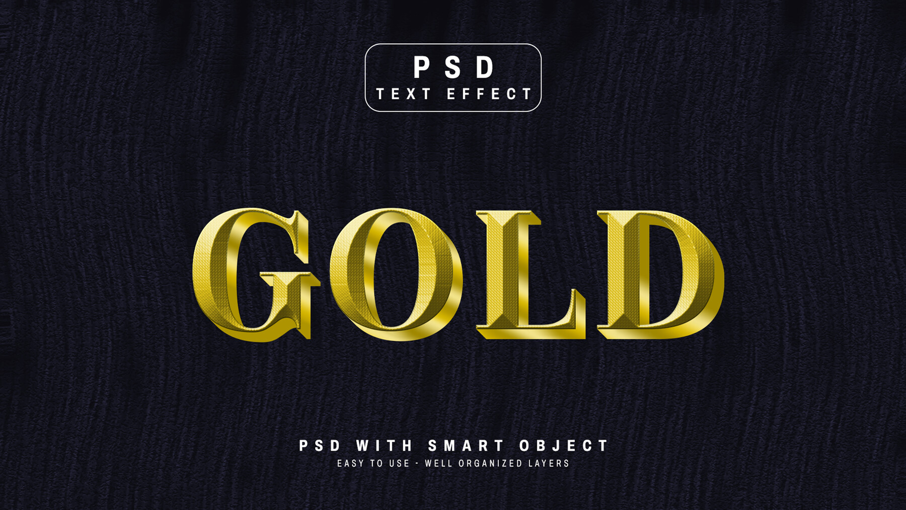 ArtStation - 3D Gold. PSD fully editable text effect. Layer style PSD ...