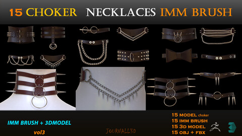 15choker necklace imm brush + 3dmodel vlo3