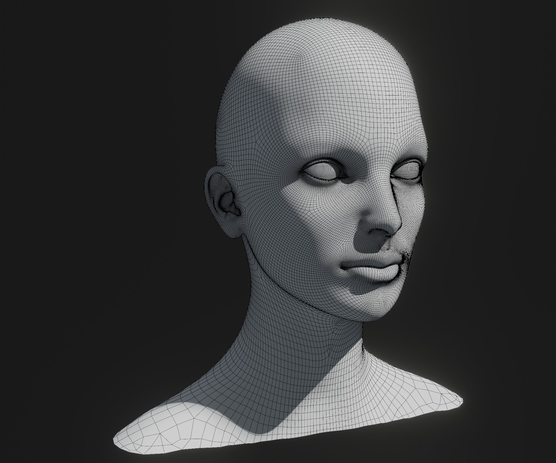 ArtStation - Female Head Realistic Base Mesh 3D Model Animated With ...