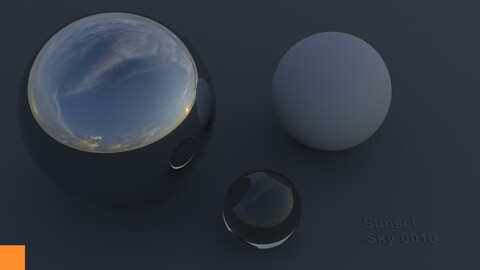 HDRI Hemispherical Sunset Sky 10