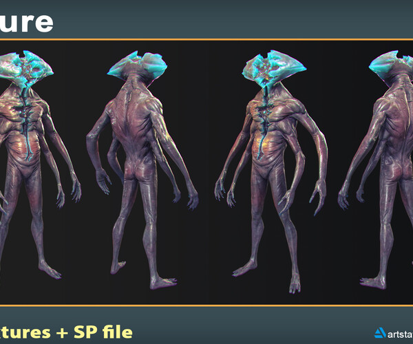 ArtStation - Creature | HP/LP Source Files | Game Assets