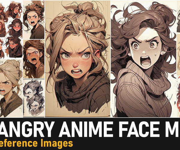 angry anime facial expressions