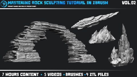 Mastering Rock Sculpting Tutorial in Zbrush Vol 02