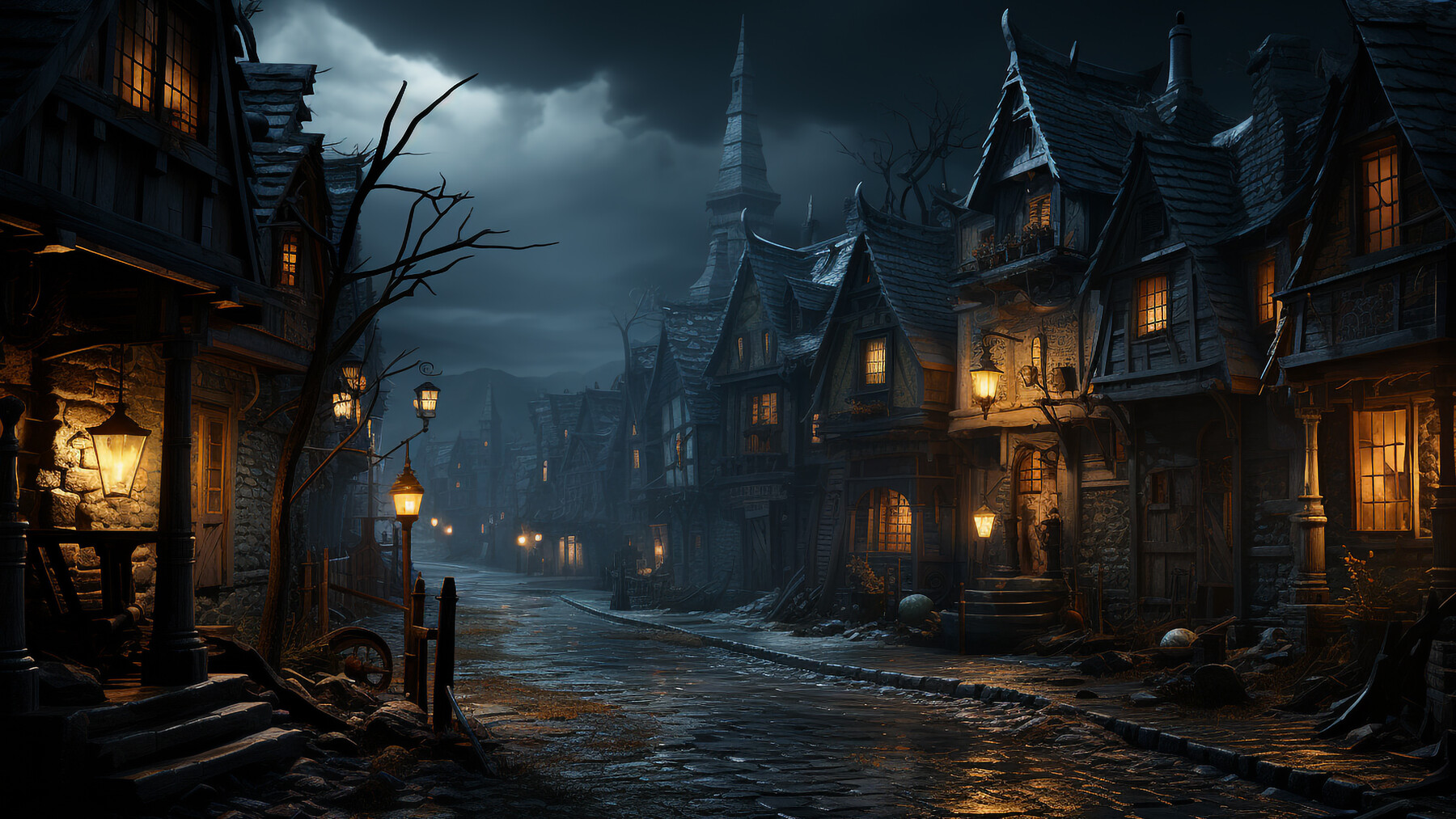 ArtStation - Gothic Dark Fantasy Town | Artworks