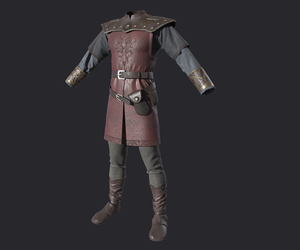 ArtStation - medieval character clothes and shoes Zprj+Fbx+Obj | Resources