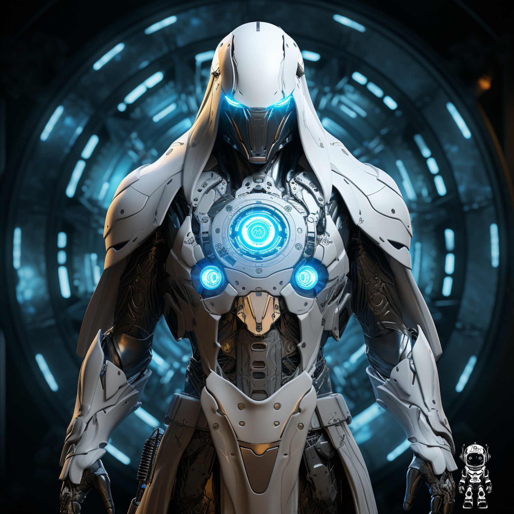 ArtStation - The Shadowed Sentinel: A Cybernetically Enhanced Warrior ...