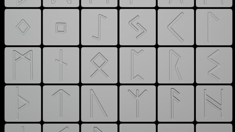 Vikings (Runic) Alphabet Alpha Brushes