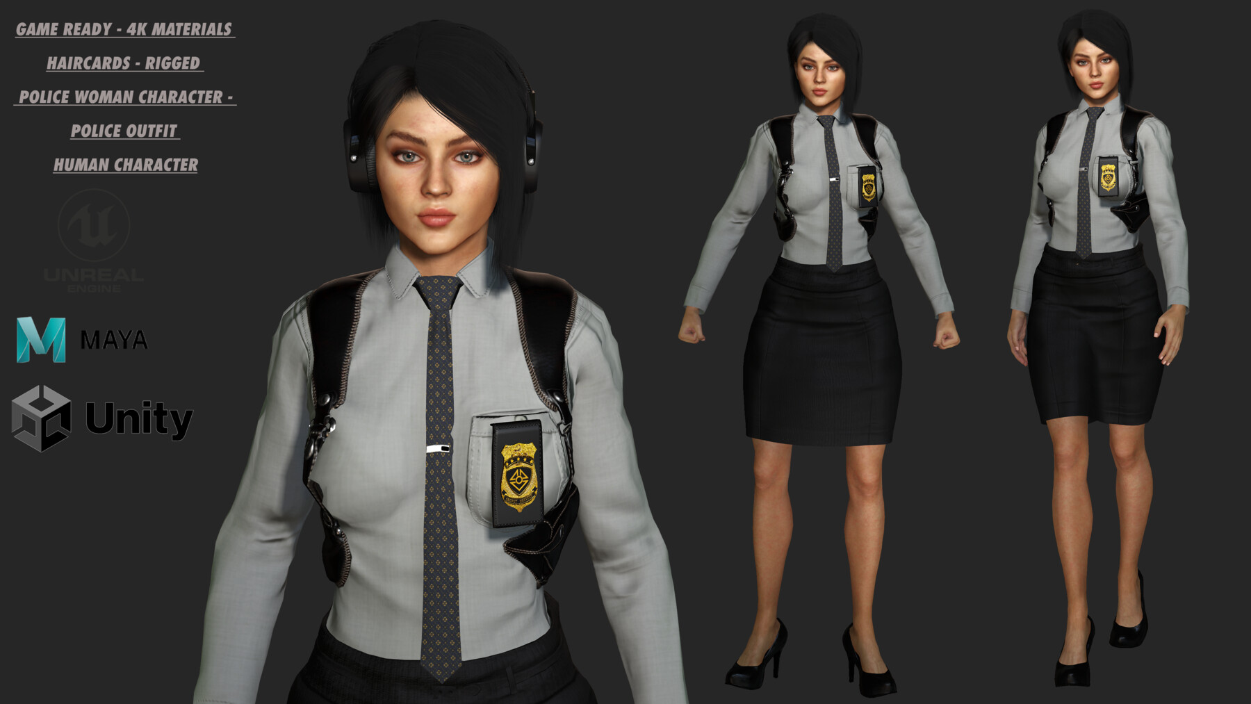 Realistic Female Outfits 3D model