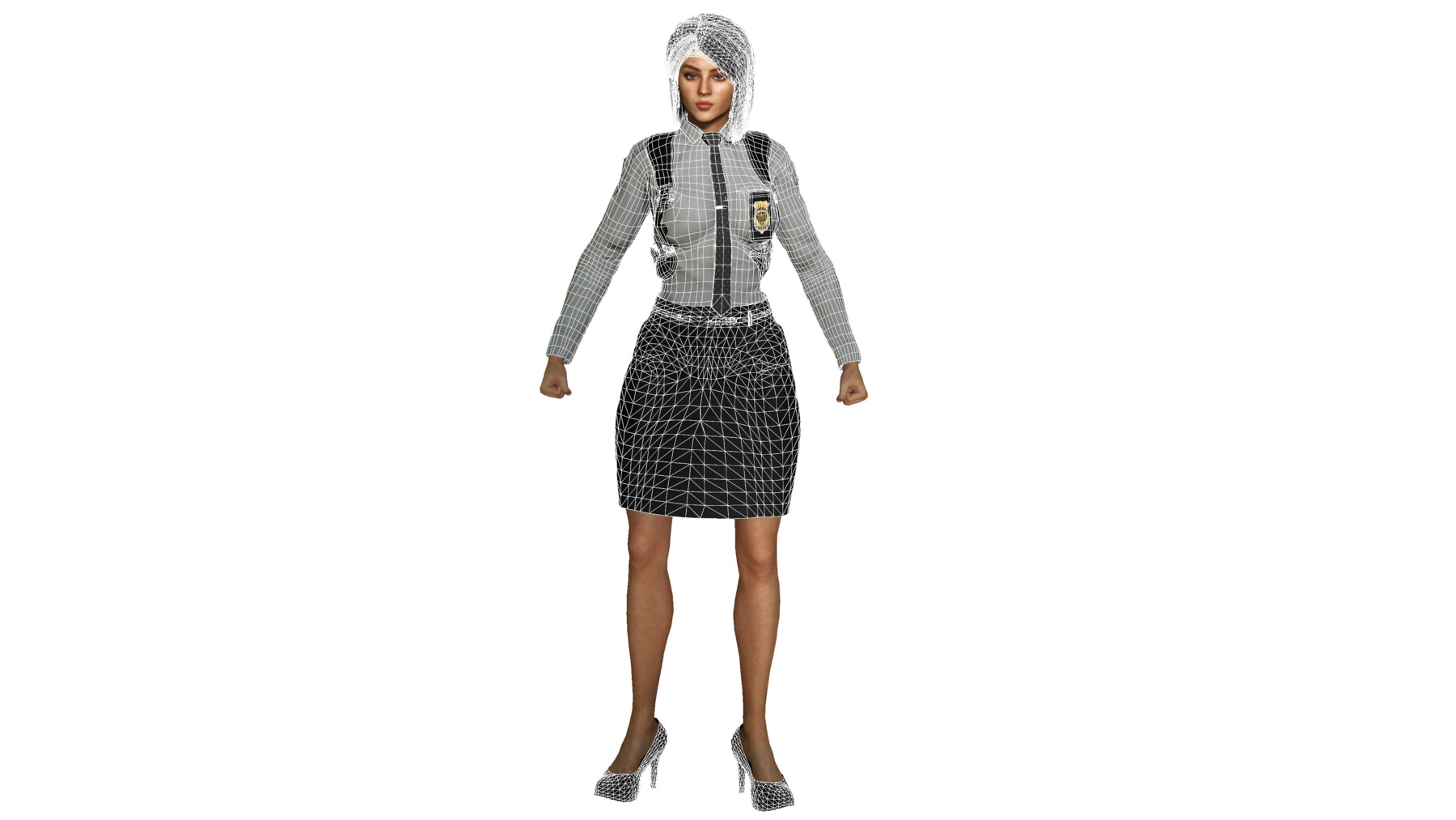 AAA 3D POLICE WOMAN With BADGE REALISTIC RIGGED GAME READY CHARACTER | Sims  Cc Chanel | sincovaga.com.br