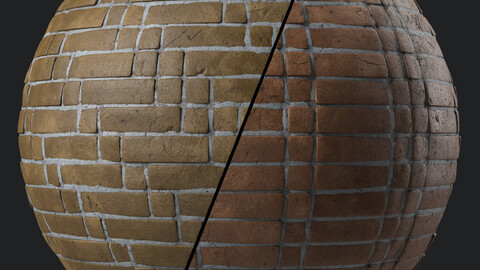 Brick Wall Materials 70- By Sbsar Pbr 4k Seamless