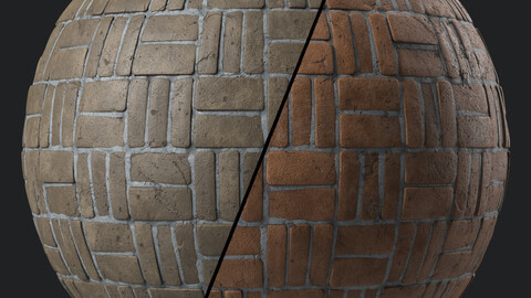 Brick Wall Materials 71- By Sbsar Pbr 4k Seamless