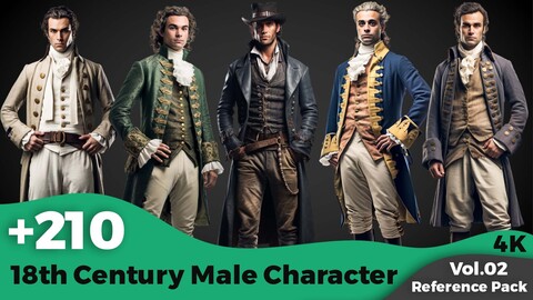 +210 - 18th Century Male Character Concept (4k)