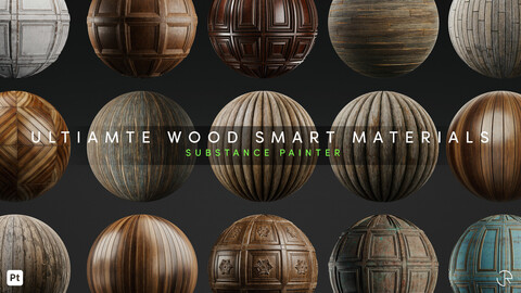 Ultimate Wood Smart Materials for Substance 3d painter+ Wooden Wall Panel Generator