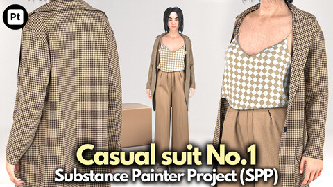 Casual suit No.1: Substance Painter Project