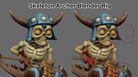 Skeleton Archer Blender Rig