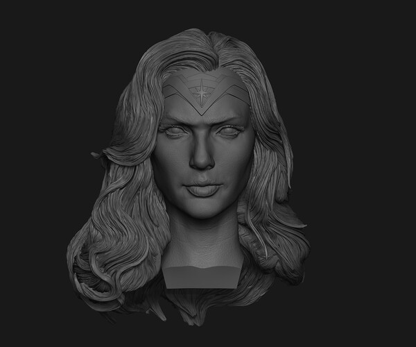 ArtStation - Wonder Woman Gal Gadot high quality head 3D model, ZTL and ...