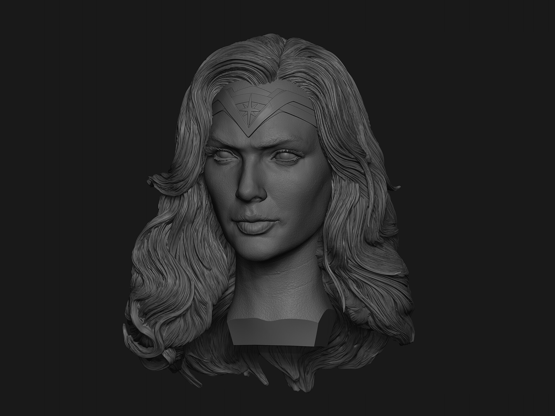 ArtStation - Wonder Woman Gal Gadot high quality head 3D model, ZTL and ...