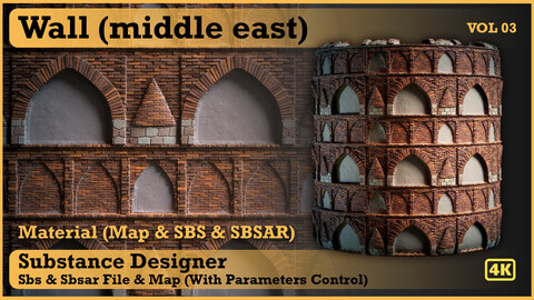 Wall (middle east) - VOL 03 - Maps & SBS & Sbsar