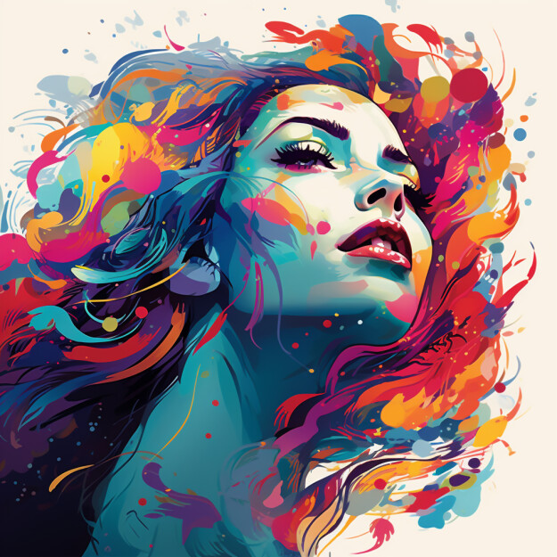 ArtStation - Colorful vector girl art | Artworks