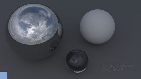 HDRI Hemispherical Partly Cloudy Sky 15