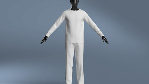 Man Basic Pyjamas Modeling in Clo3D - Marvelous Designer