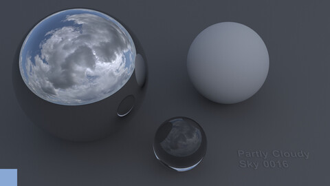 HDRI Hemispherical Partly Cloudy Sky 16