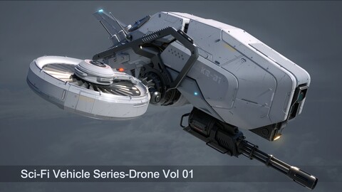 Sci-Fi Vehicle Series-Drone 01-PBR