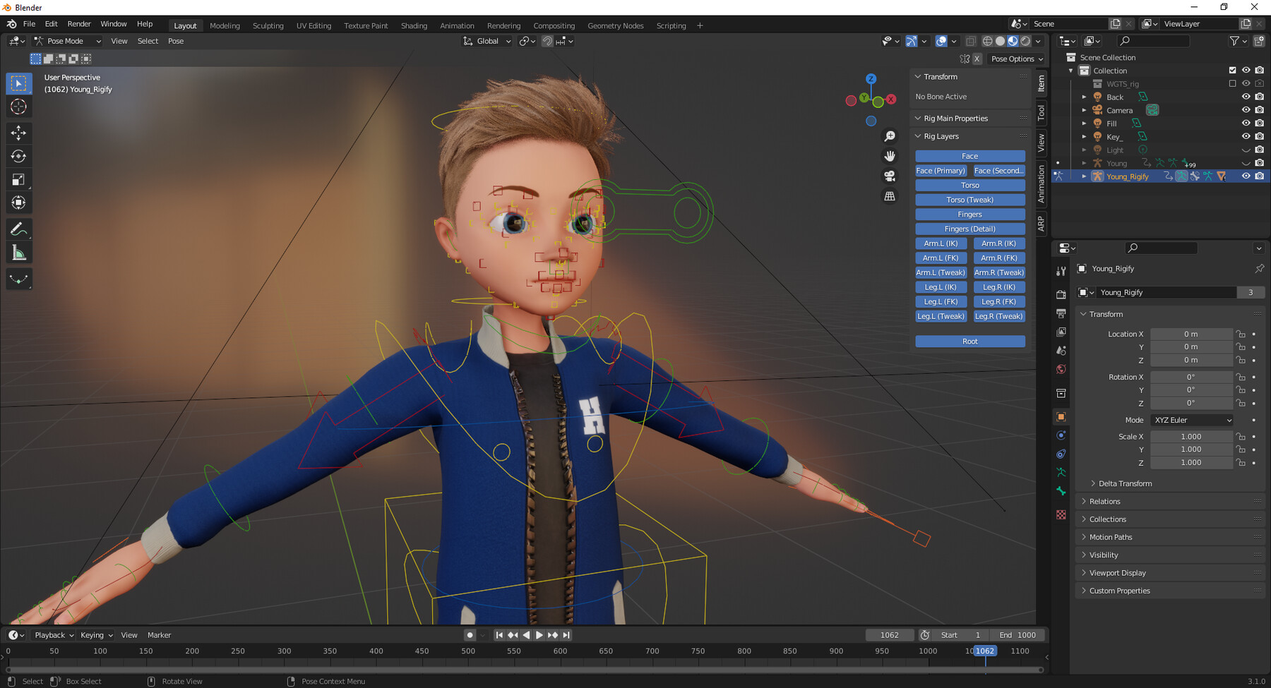 ArtStation - Child Young Teen Cartoon man Rigged Low-poly 3D model ...