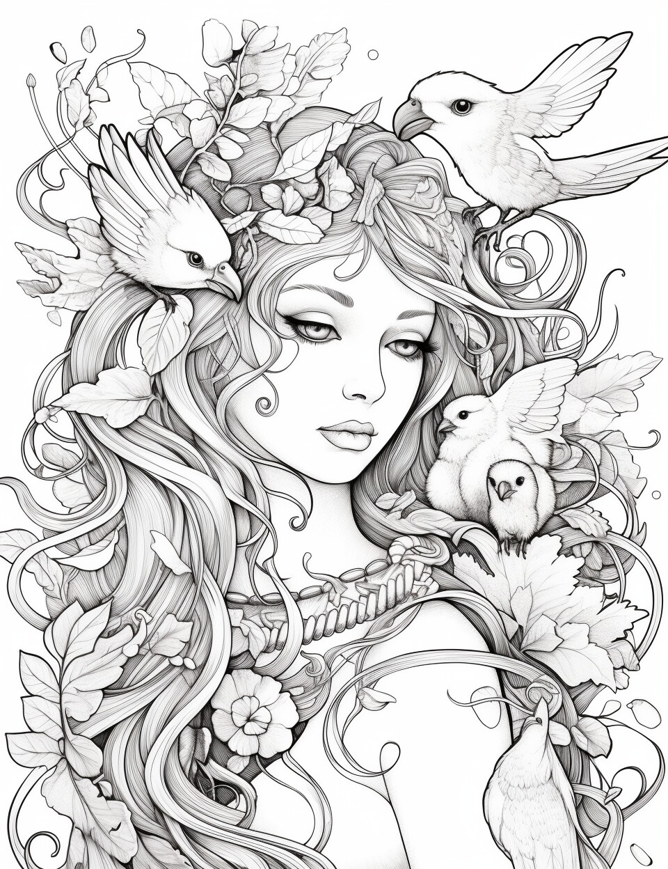 ArtStation - Enchanting Fairies Coloring Book | Artworks