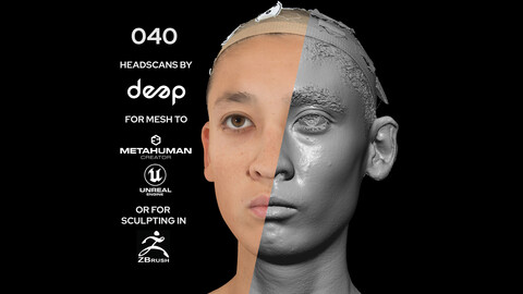 Asian Male 30s head scan 040