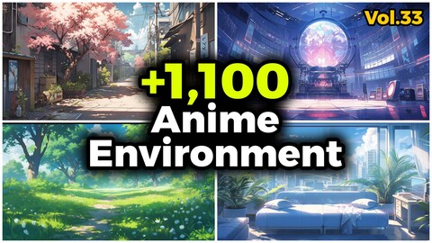 +1,100 Anime Environment Concept (4k) | Vol_33