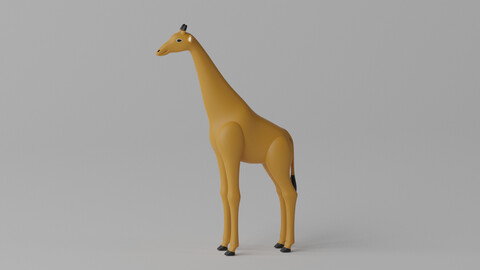 Cartoon Cute Giraffe 1 3D model