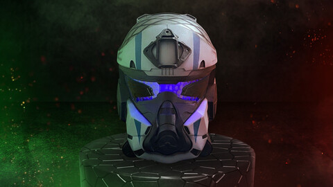 Printable Sci-Fi TitanFall Pilot Helmet STL