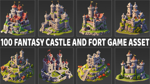 100 Fantasy Medieval Castle And Fort Game Asset