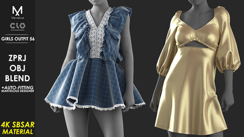 Girls Outfit 56 - Marvelous / CLO Project file