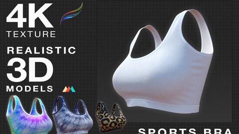 Yoga Sport Bra - Procreate 3D Model -