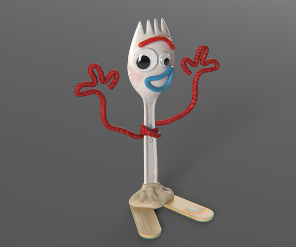 Toy Story 4 - Forky - Buy Royalty Free 3D model by JCulley3D (@jamesculley)  [9c92bce]