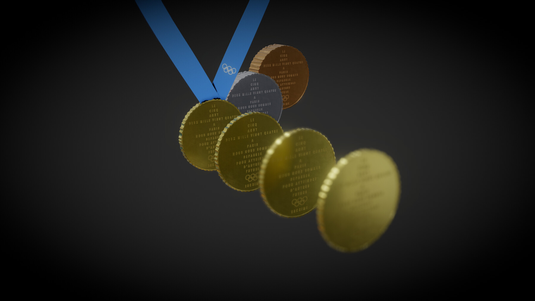 ArtStation Paris 2024 Summer Olympics Medals Resources