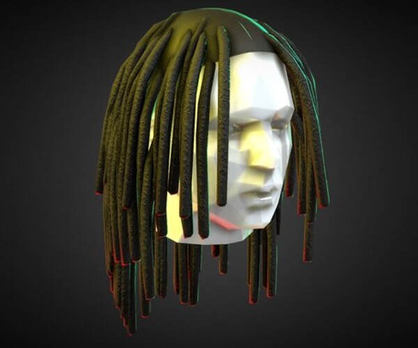 Medium Dreads - Partially Bleached - King Von Style 3D model