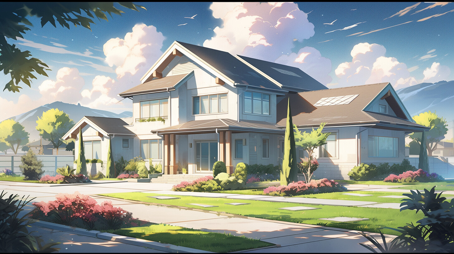 Anime Room, house, indoor, anime, garden, sunset, room, orginal, elegant,  HD wallpaper | Peakpx