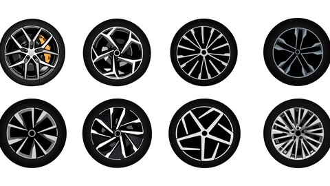 Vector illustration Realistic wheels