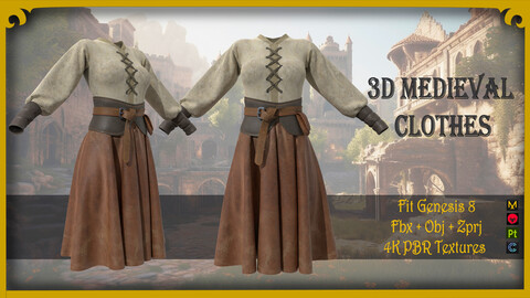 Medieval clothes character clothing