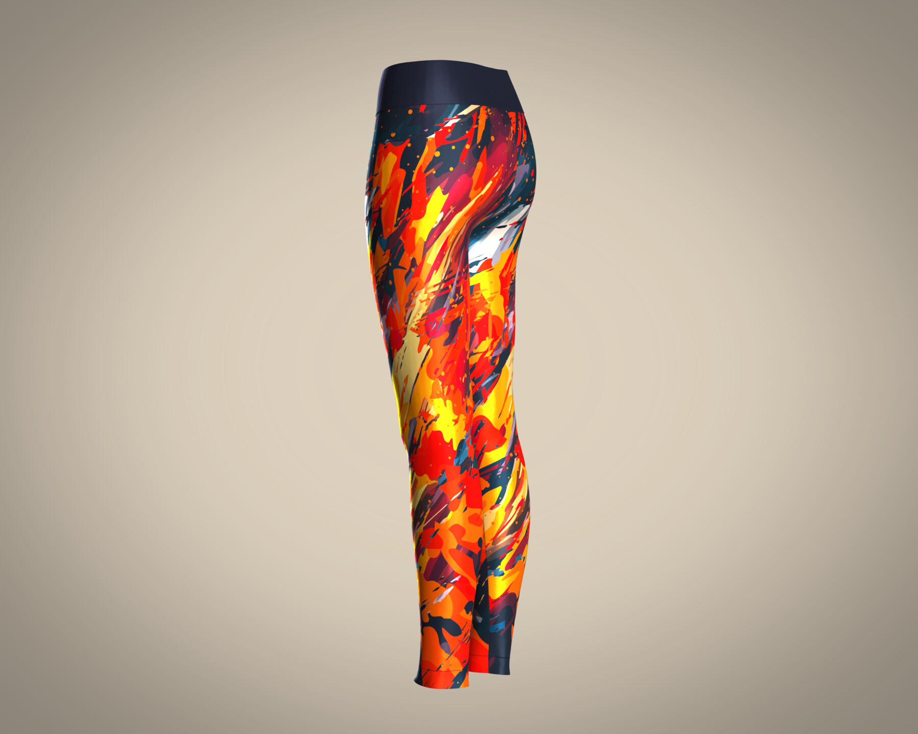 Girls Sports Leggings-sublimation Printed 3D model